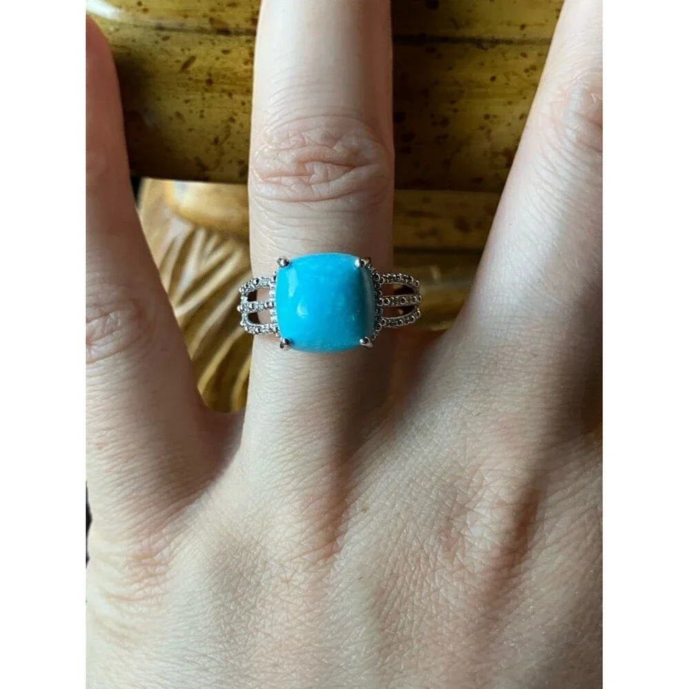 Kingman Turquoise Sterling Silver Ring Size 7